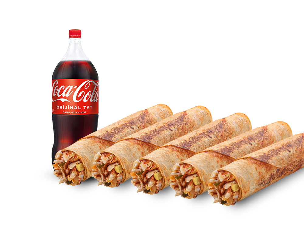 5'li Medium Tavuk Dürüm Menü