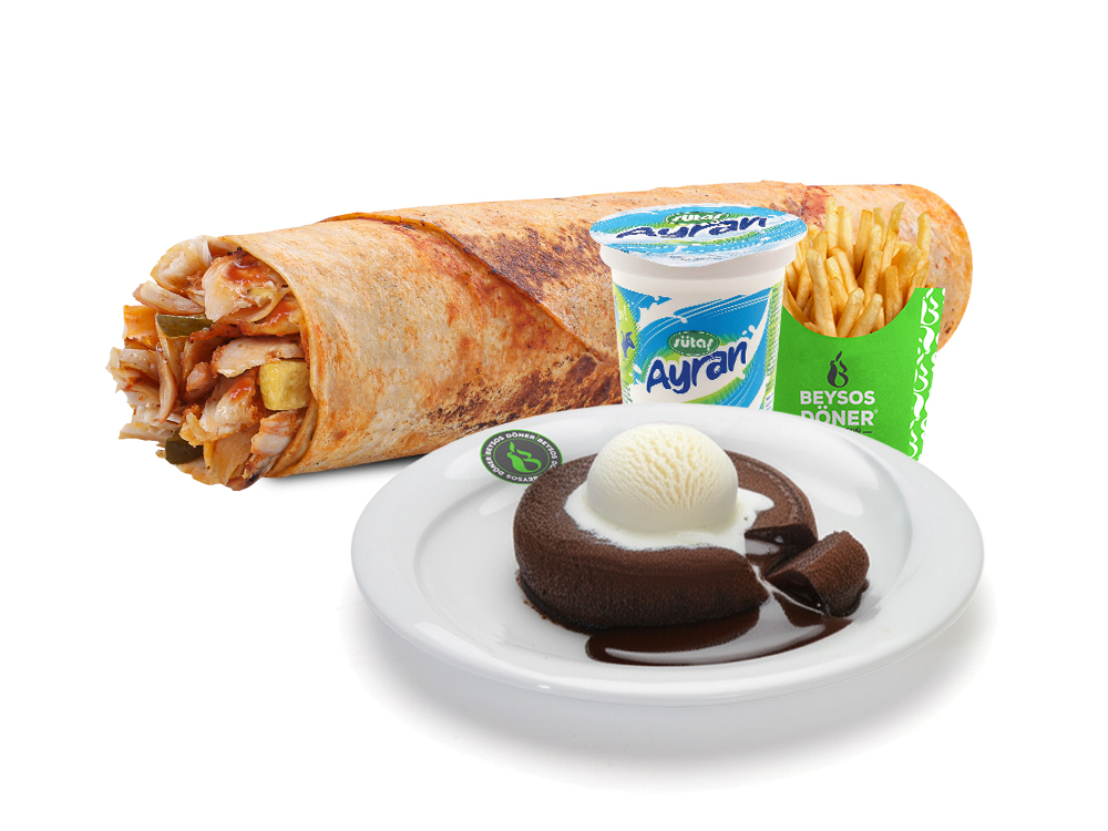 Large Tavuk Menü + Dondurmalı Sufle